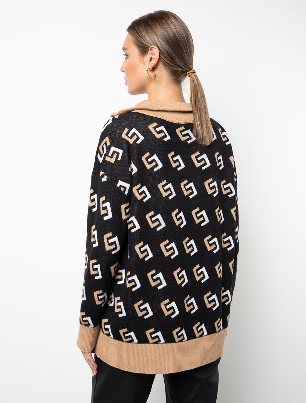 Джемпер из двуслойной вязки Жаккард - Vilatte фото 2