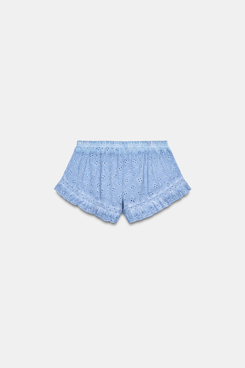 SHORTS EFECTO LAVADO BORDADOS PERFORADOS / ?nico - Zara фото 6