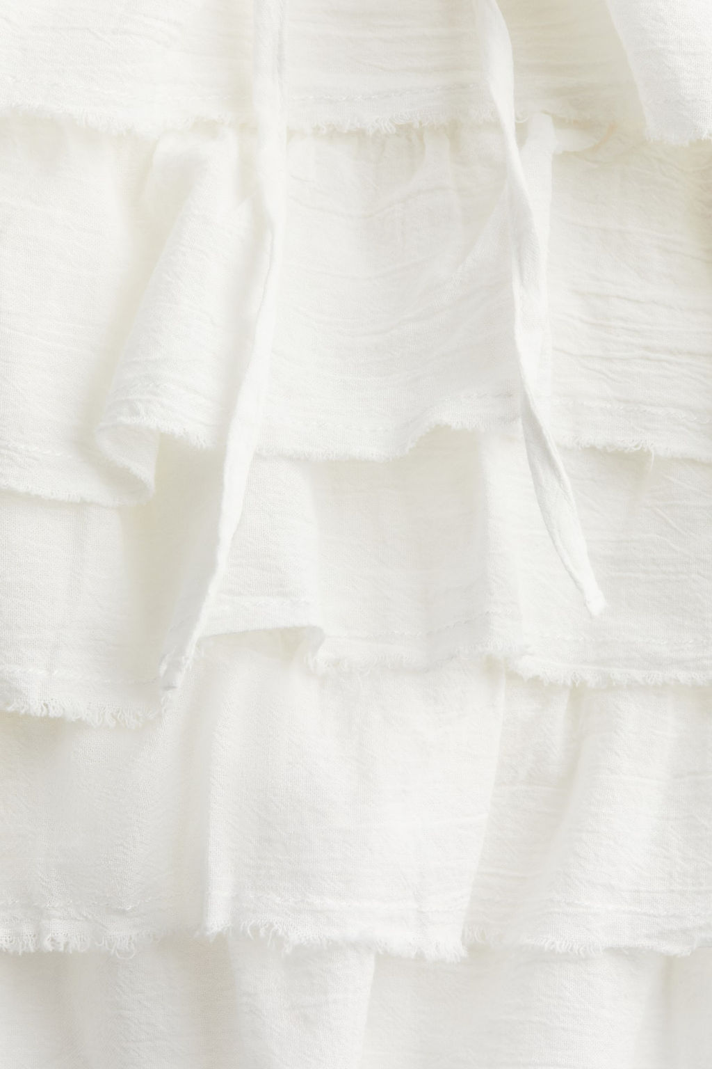 Vestido con falda de volantes sin rematar - H&m фото 6