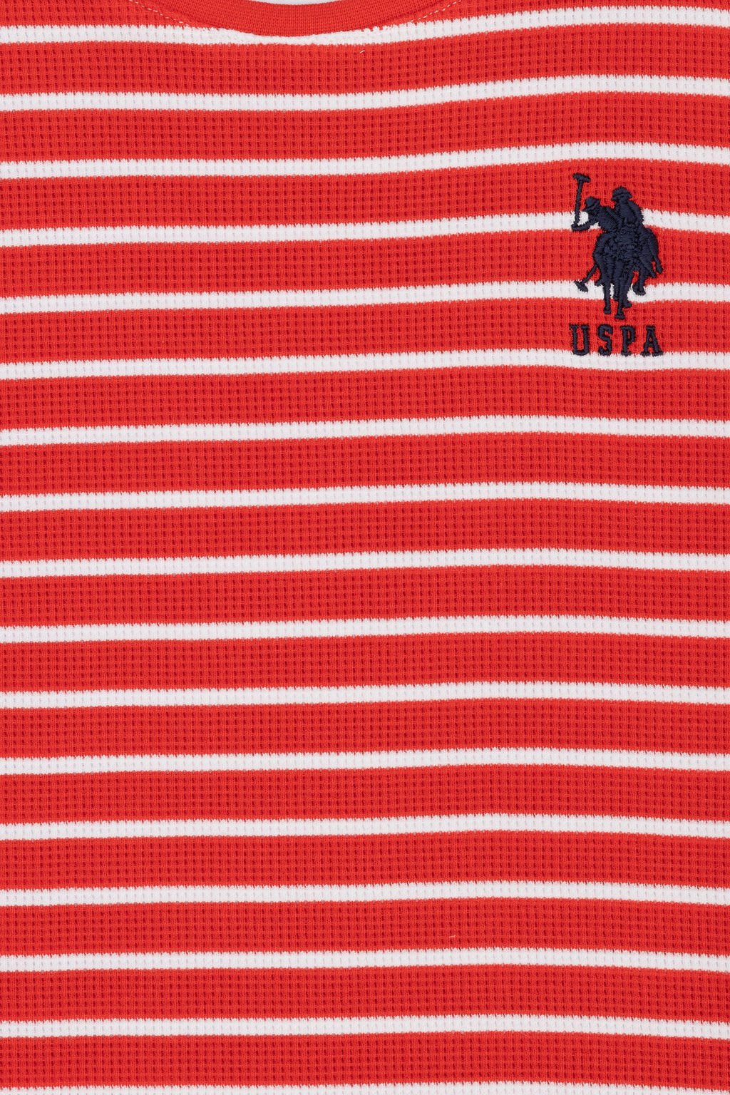 Футболка U.S. Polo Assn с круглым вырезом красная из хлопка с эластаном  фото 8