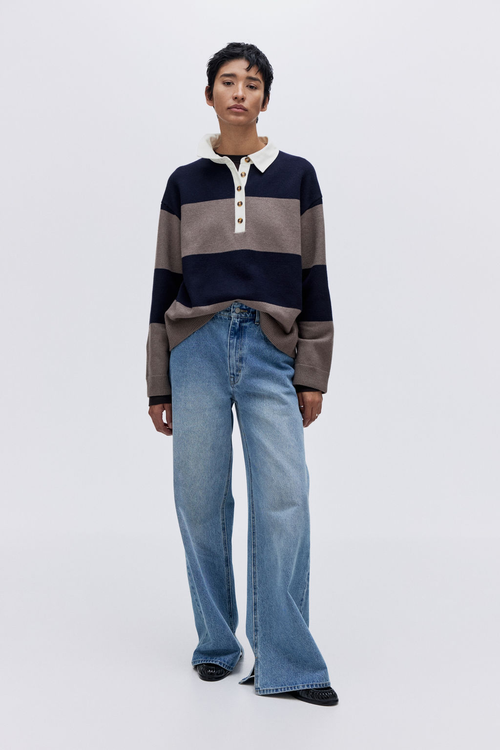 Jersey con cuello camisero - H&m фото 4