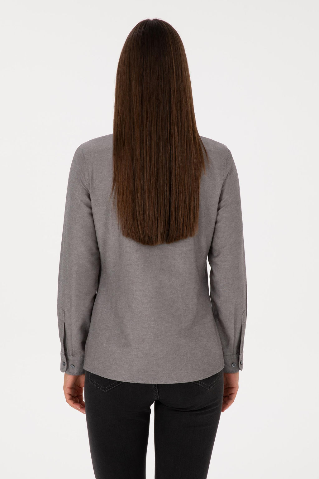 Kad_n Gri Uzun Kollu Basic G_mlek Sepette S_rpriz _ndirim - U.s. polo assn фото 5