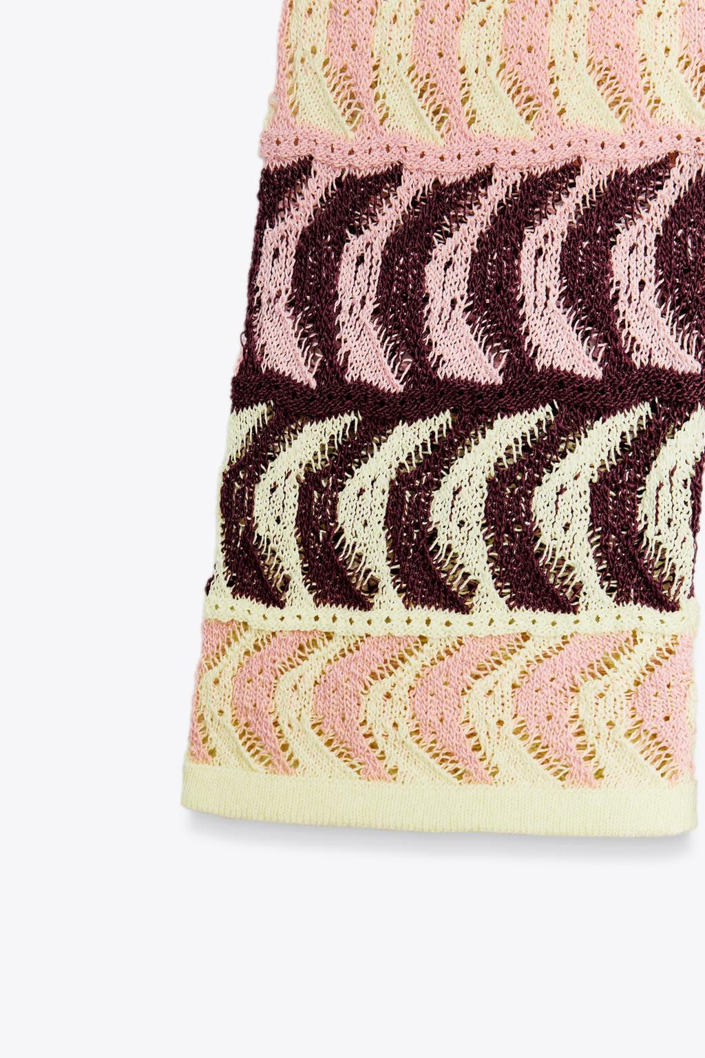 TEXTURED KNIT SHORT DRESS - Zara фото 7