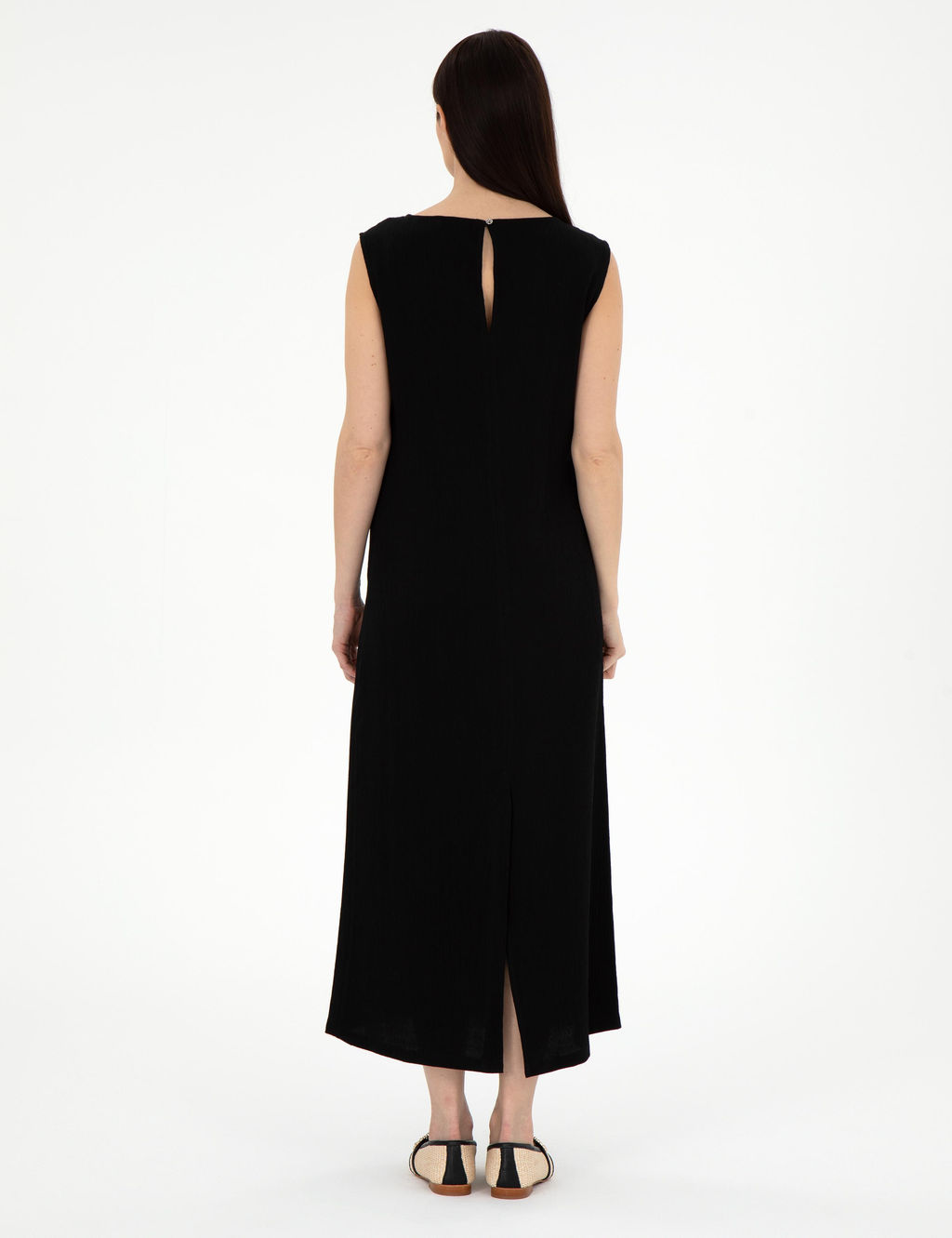 Siyah Regular Fit Dokuma Elbise - Pierre cardin фото 4