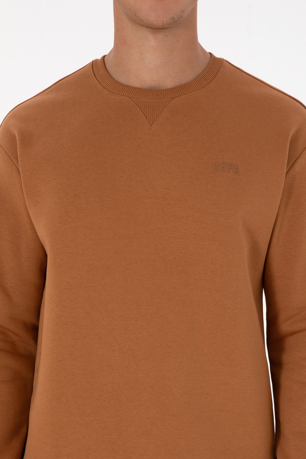 Erkek Camel Basic Sweatshirt - U.s. polo assn фото 6