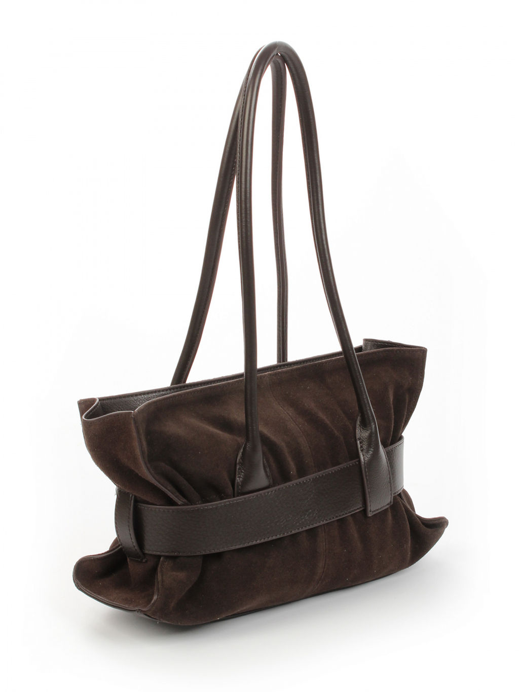 LACCOMA сумка АМ2409-Ф-шоколадный натуральная замша кожа