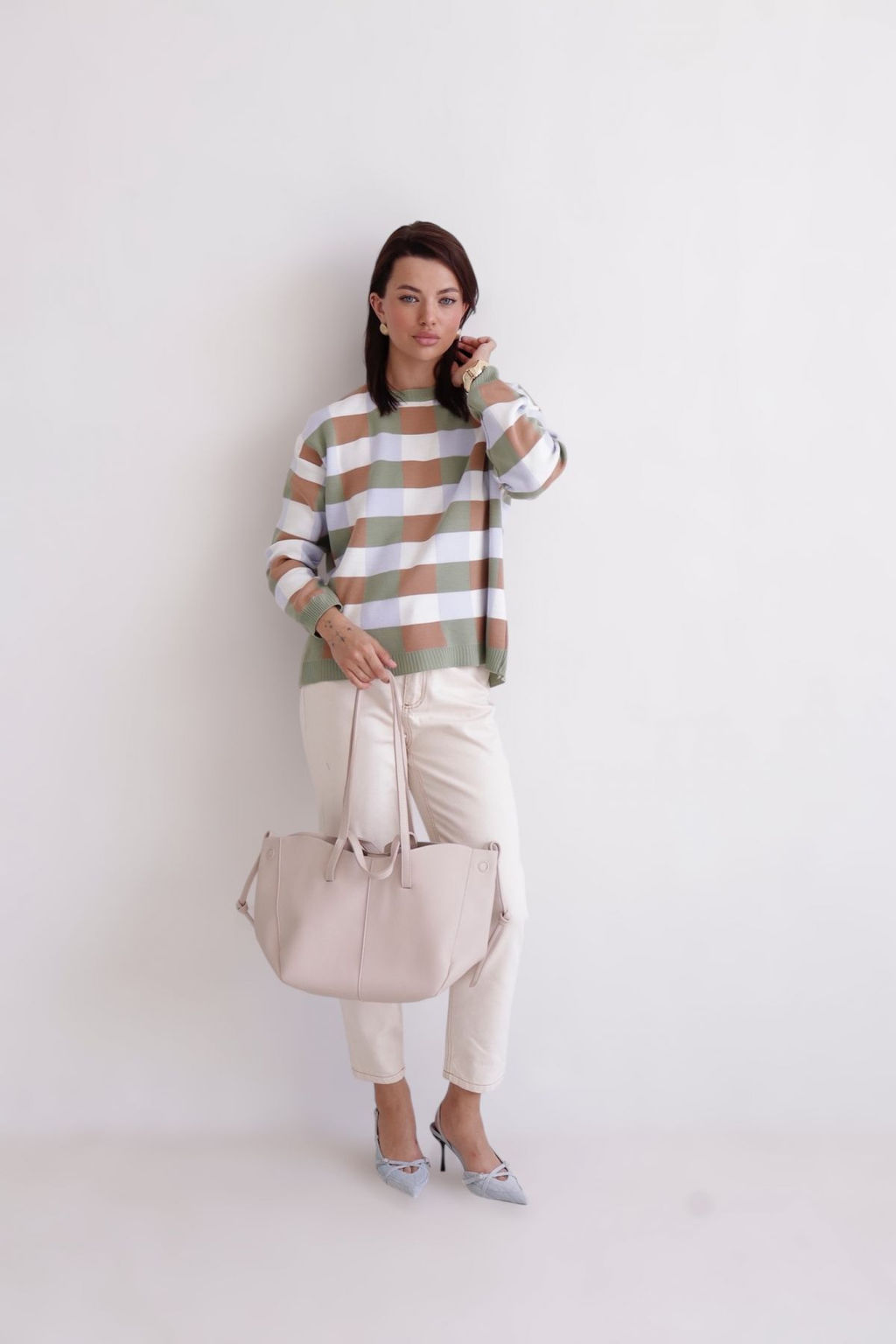 11717 Джемпер в клетку - Martichelli фото 8