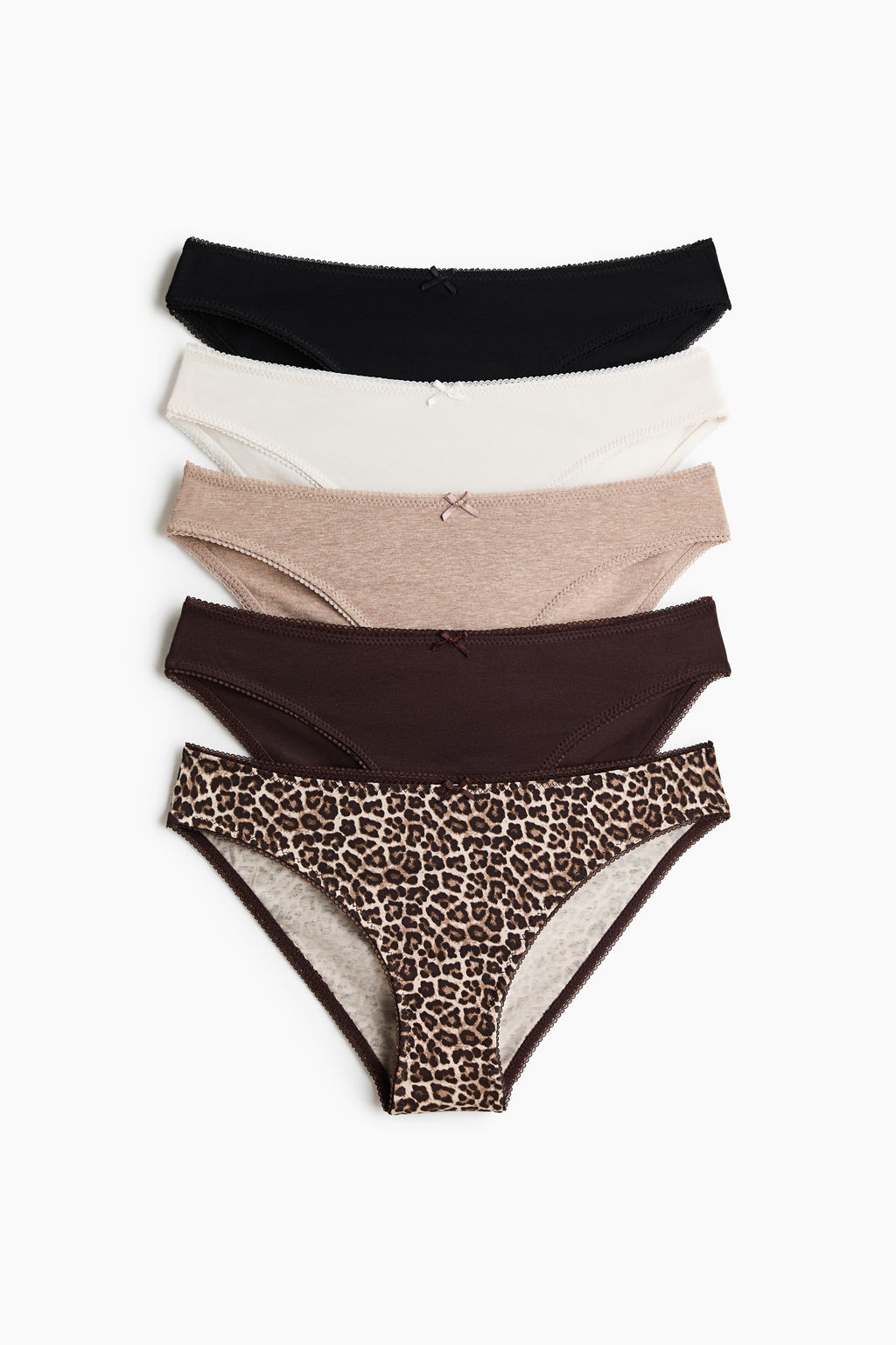 Pack de 5 bragas bikini de algod?n
