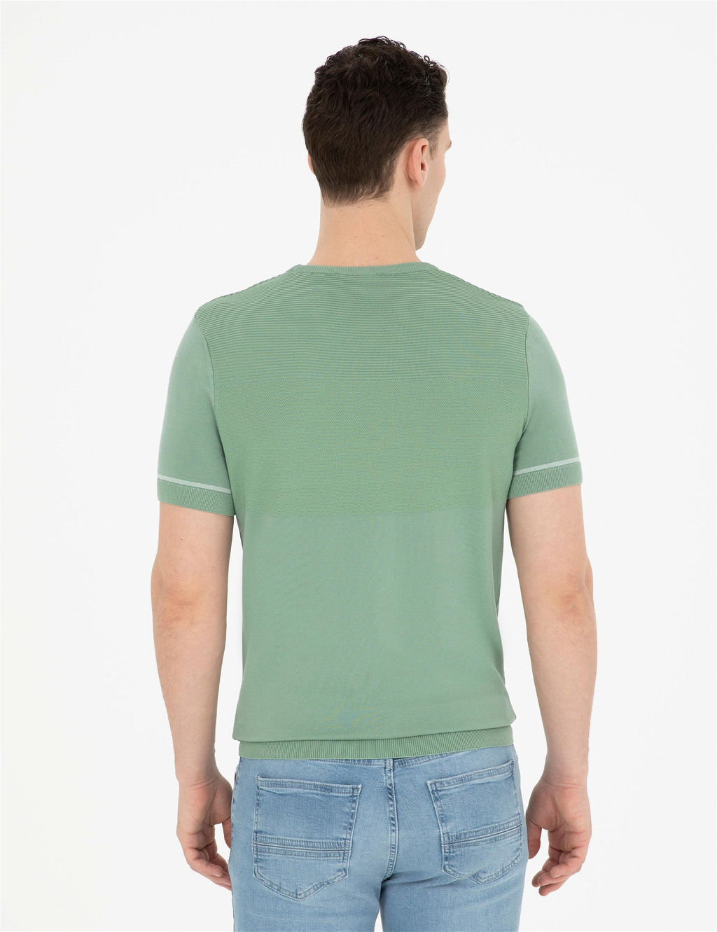 _a_la Slim Fit Bisiklet Yaka Triko Ti__rt - Pierre cardin фото 5