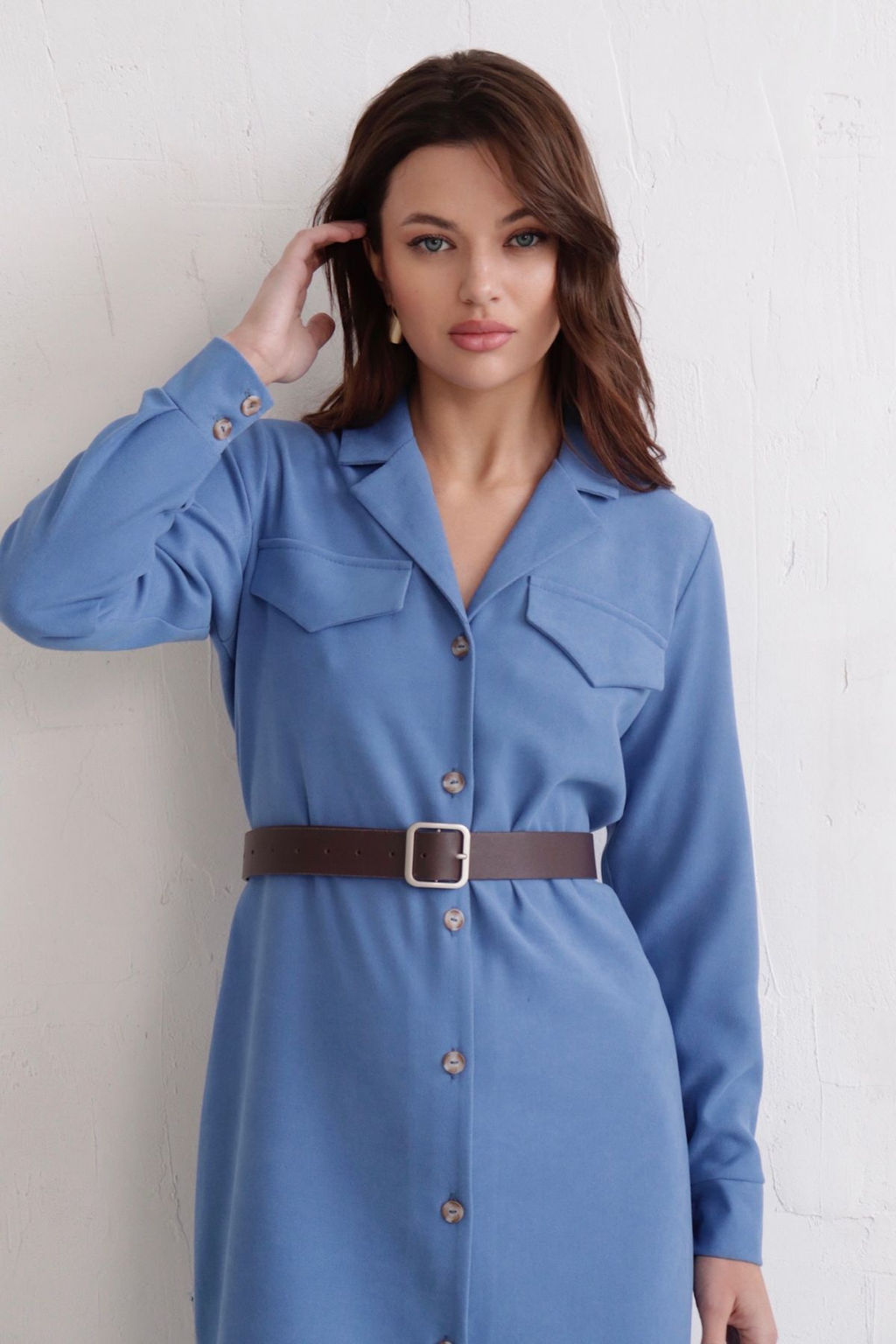 Платье-рубашка с английским воротником - Martichelli фото 286