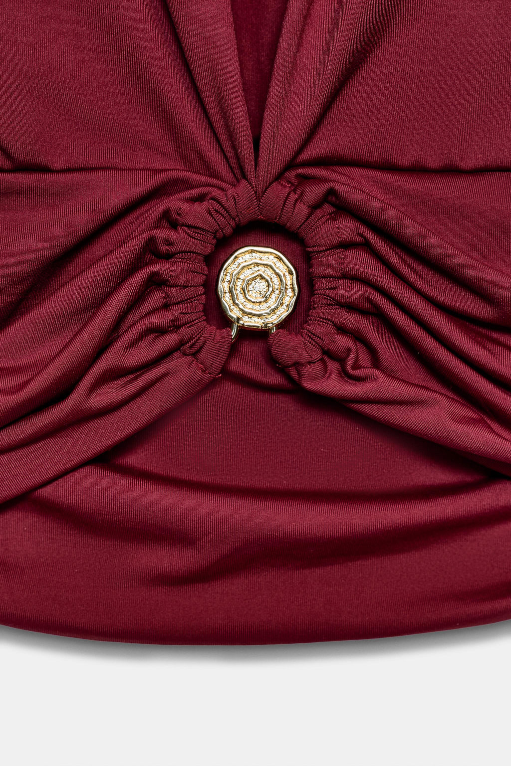 TOP DRAPEADO POLIAMIDA FORNITURA / Burgundy - Zara фото 8