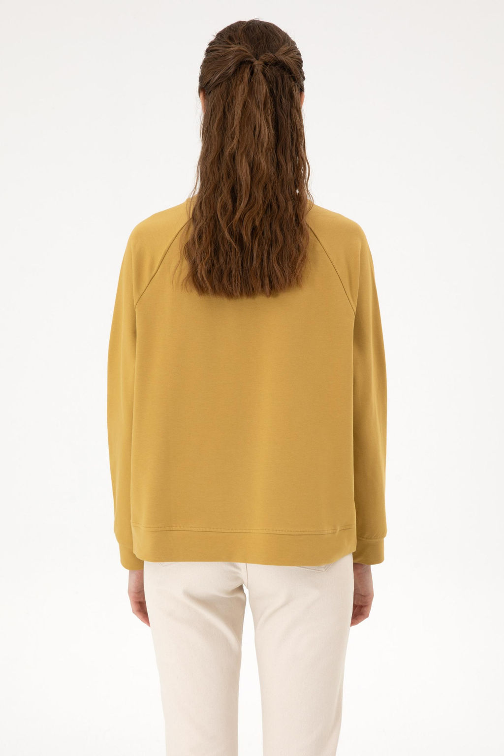 Kad_n Camel Regular Bisiklet Yaka Basic Sweatsh_rt