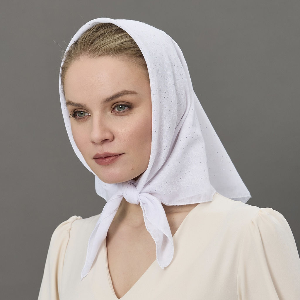 Платок 70 х 70 см - Мастерская ПОКРОВ фото 4