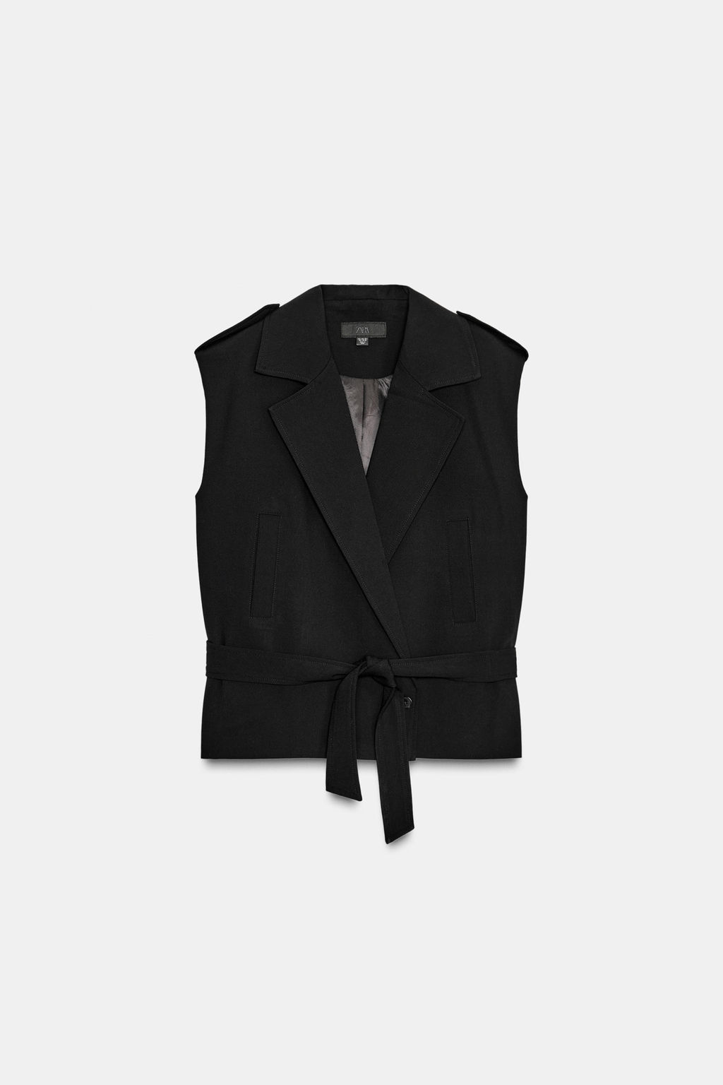 WAISTCOAT WITH SHOULDER PADS AND BELT - Zara фото 4