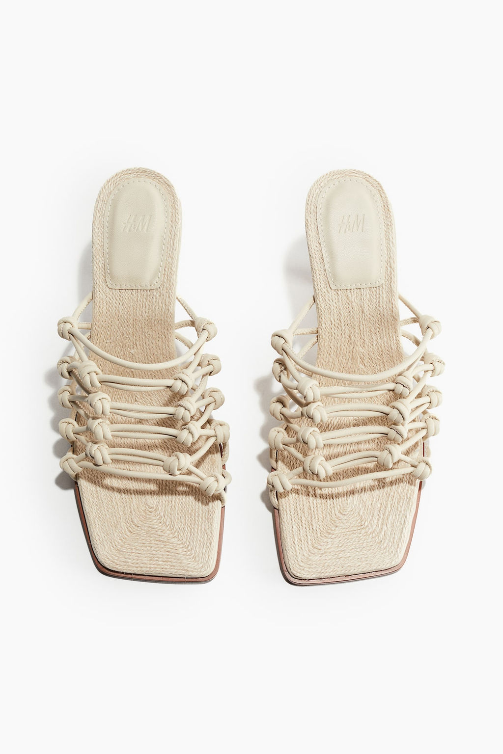 Sandalias de tacon con nudos decorativos - H&m фото 4