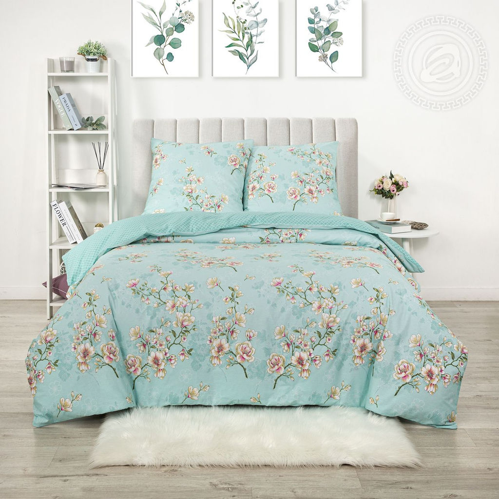 Постельное белье Миндаль (поплин DE LUXE) 1,5 сп./Пододеяльник: 1 шт. - 215*145; Простыня: 1 шт. - 215*150; Наволочка: 2 шт. - 70*70; DE LUXE