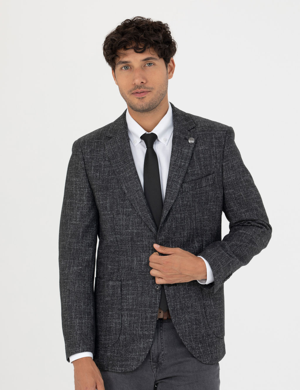 F_me Ekstra Slim Fit Y_n Kar___ml_ Blazer Ceket