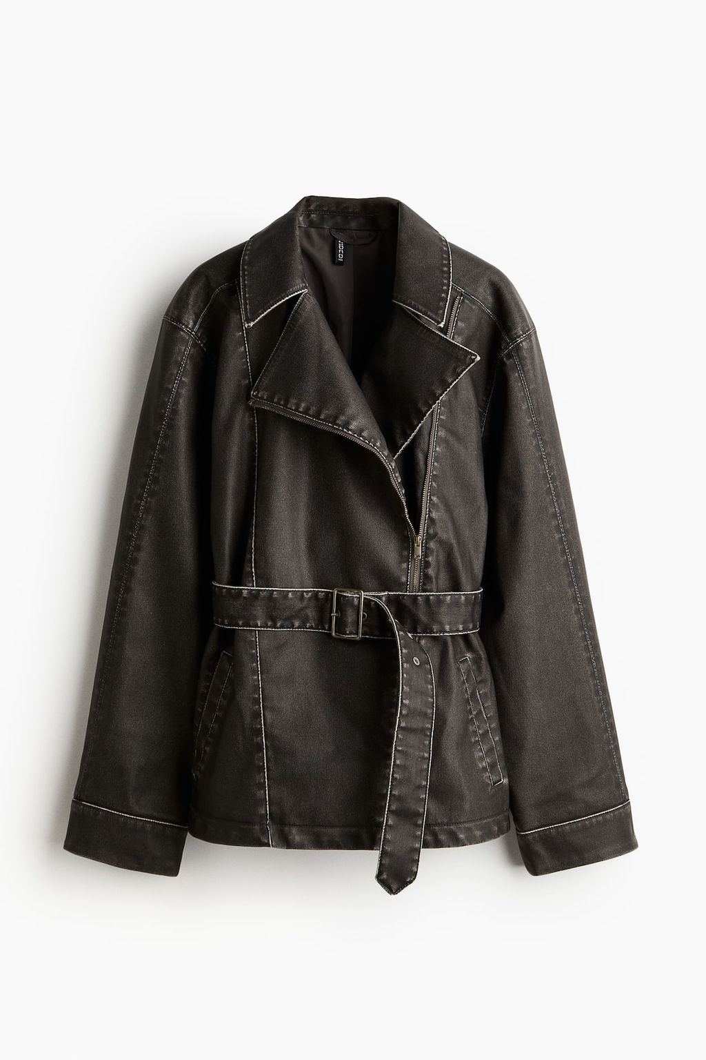 Chaqueta biker con efecto desgastado - H&m фото 7