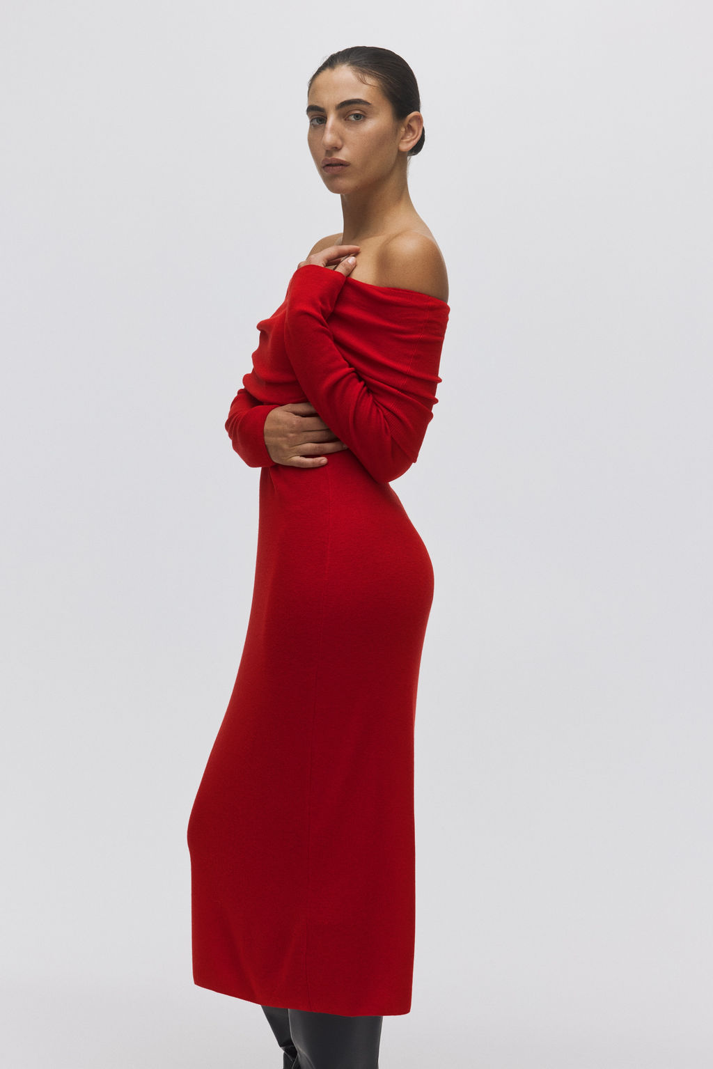 Vestido off-the-shoulder - H&m фото 9