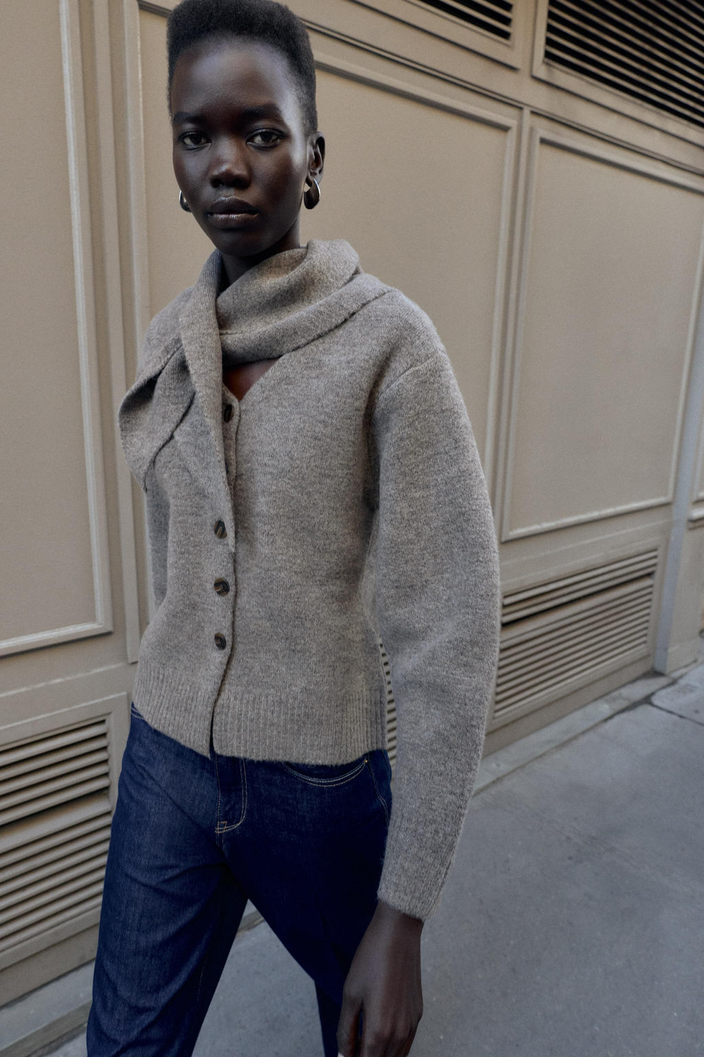 CARDIGAN WITH SCARF DETAIL - Zara фото 2