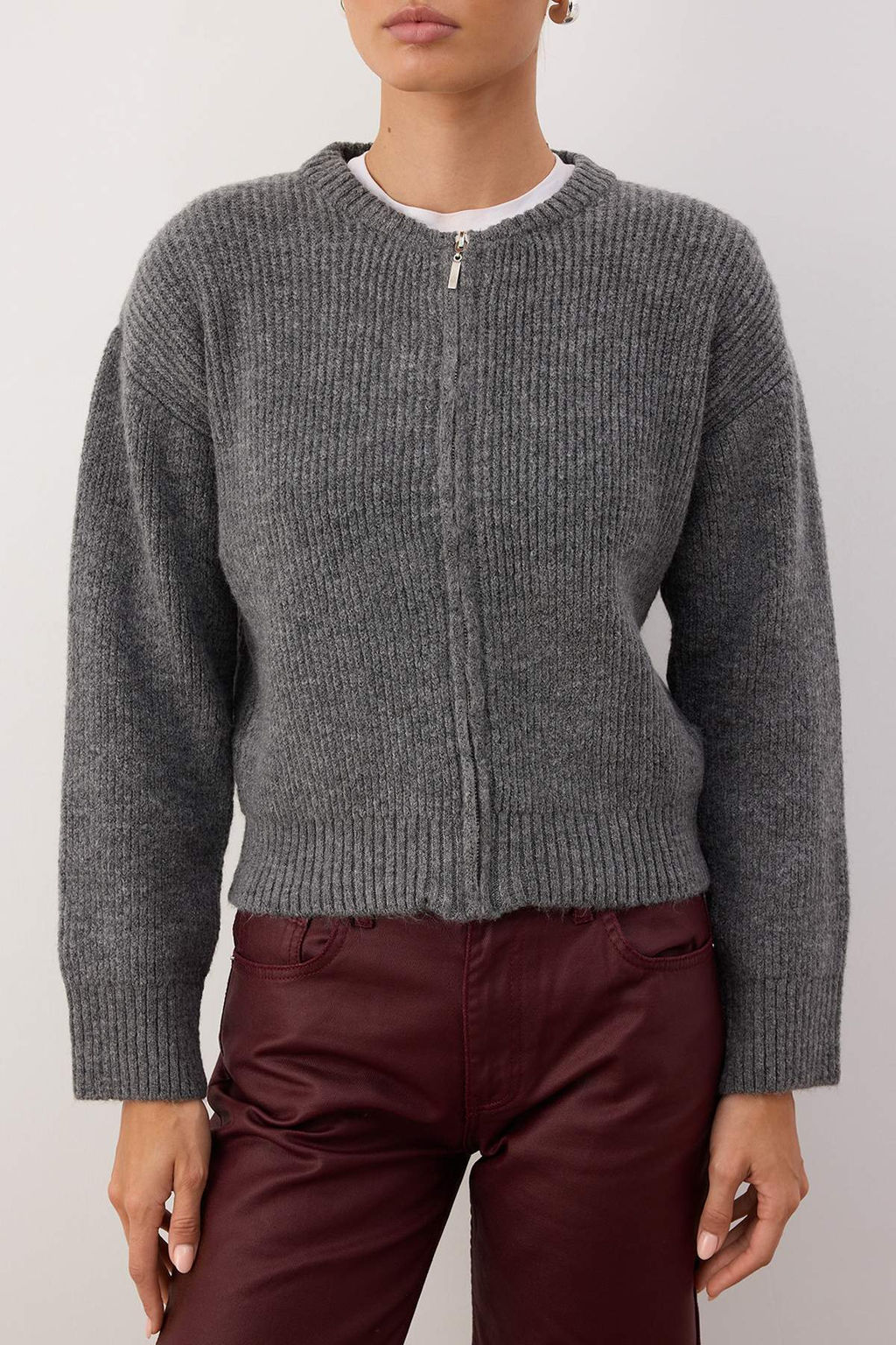 Gri Yumusak Dokulu Basic Triko H?rka TWOAW26HI00284 - Trendyolmilla фото 3