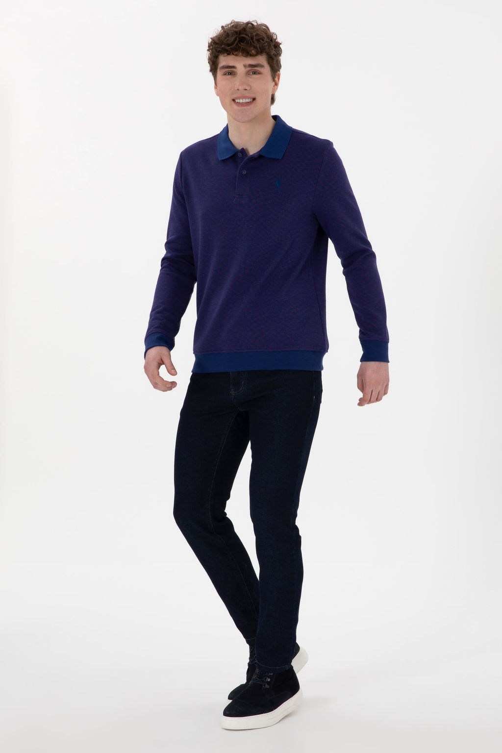 Erkek _ndigo Sweatshirt Sepette S_rpriz _ndirim - U.s. polo assn фото 4