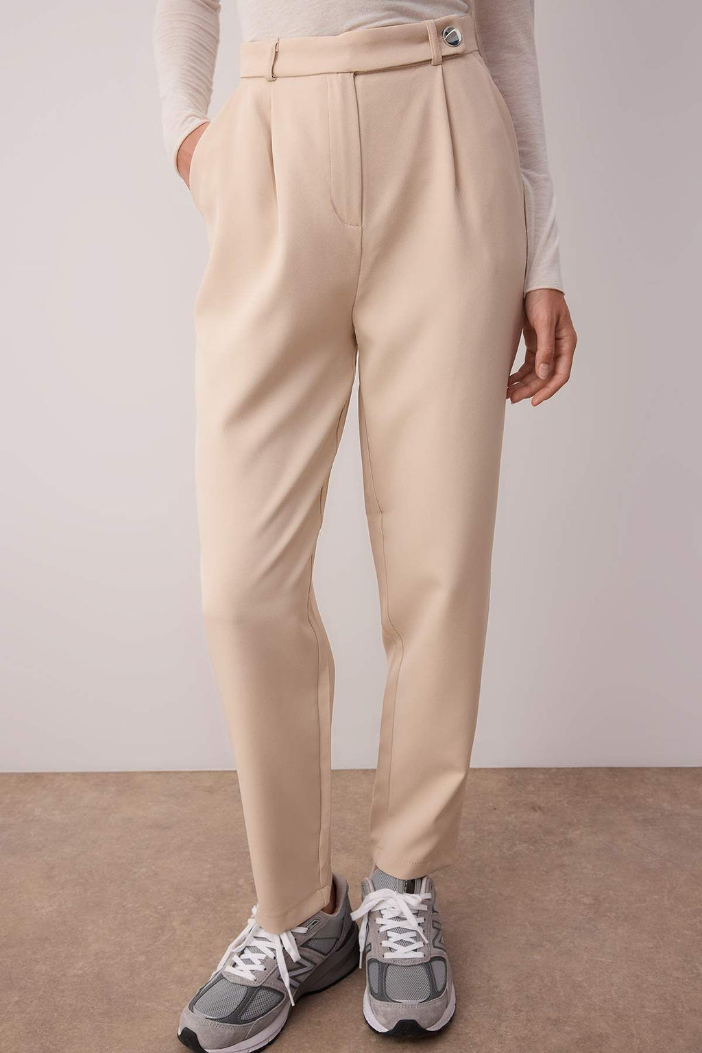 TRENDYOLMILLA Bej Cigarette Dokuma Kumas Pantolon TWOAW22PL0363 фото 3