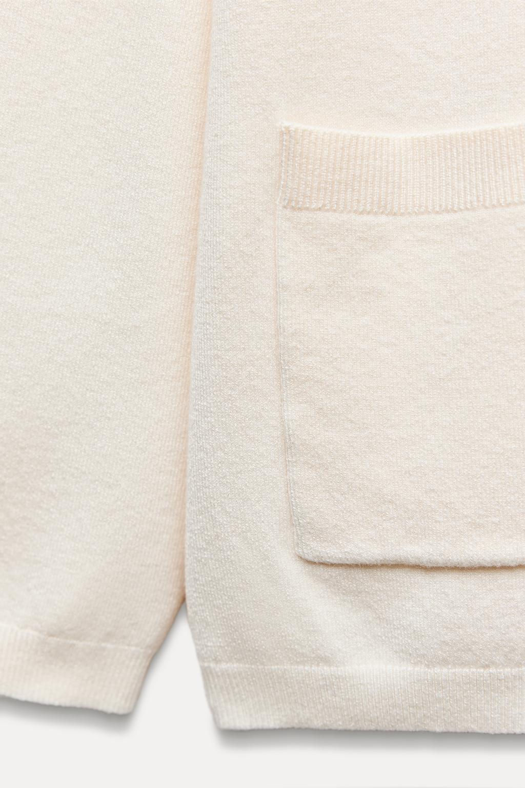 PLAIN KNIT 3/4 SLEEVE CARDIGAN - Zara фото 21