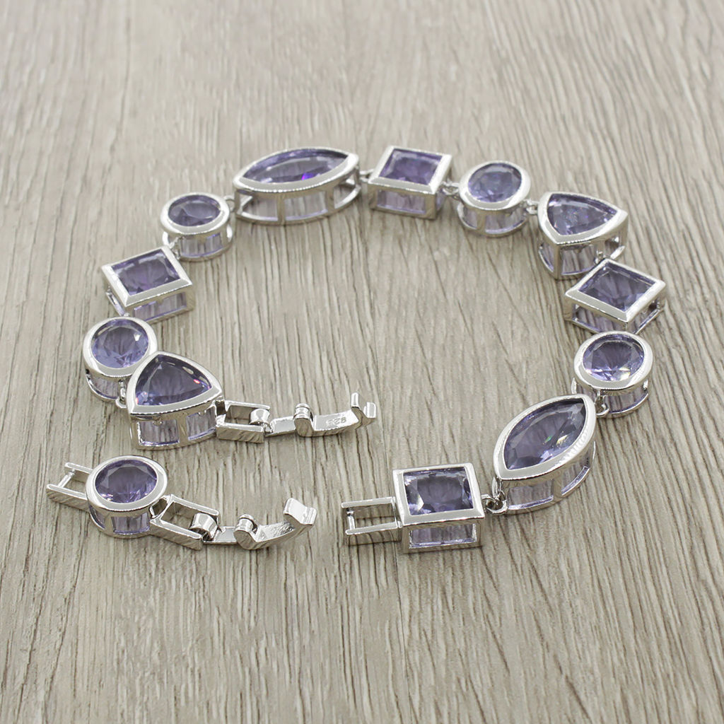 Александрит, браслет Боярд, покрытие родий, длина 16,5см - Agat77 фото 3