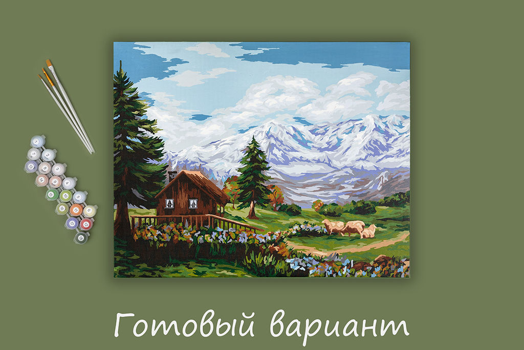 ФРЕЯ PNB/PL-141 Набор для раскрашивания по номерам 50 х 40 см В горной долине  фото 5