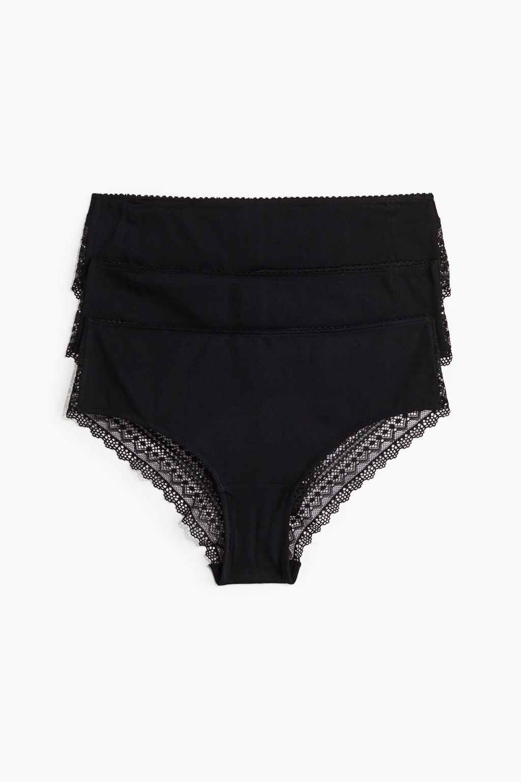 Pack de 3 bragas Hipster de encaje y algod?n - H&m фото 7