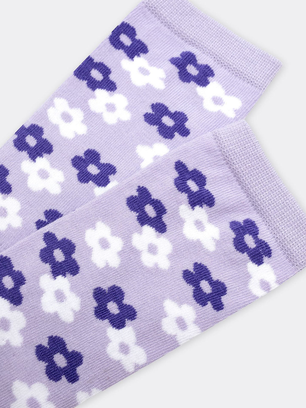 Цена за 5 пар! Детские высокие носки с рисунком в виде цветочков - Mark formelle фото 4