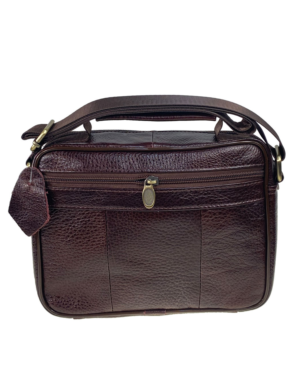 Сумка мужская из натуральной кожи, цвет коричневый - Greta фото 2
