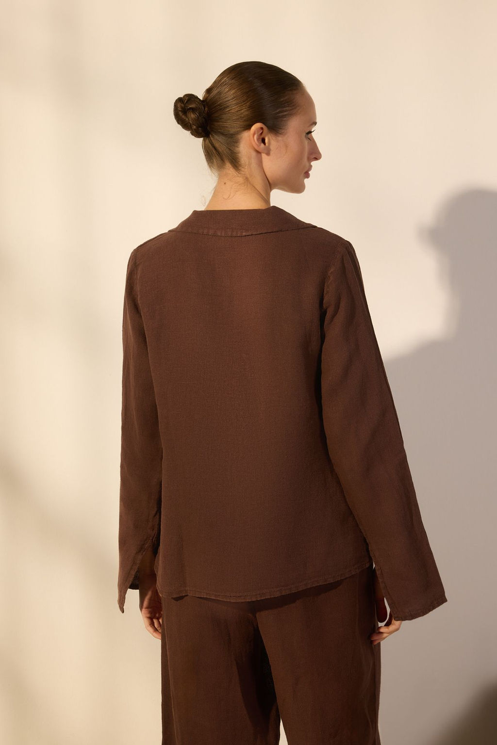 TRENDYOLMILLA Beyaz %100 Keten Baglama Detayl? Gomlek TWOSS25GO00124 фото 4