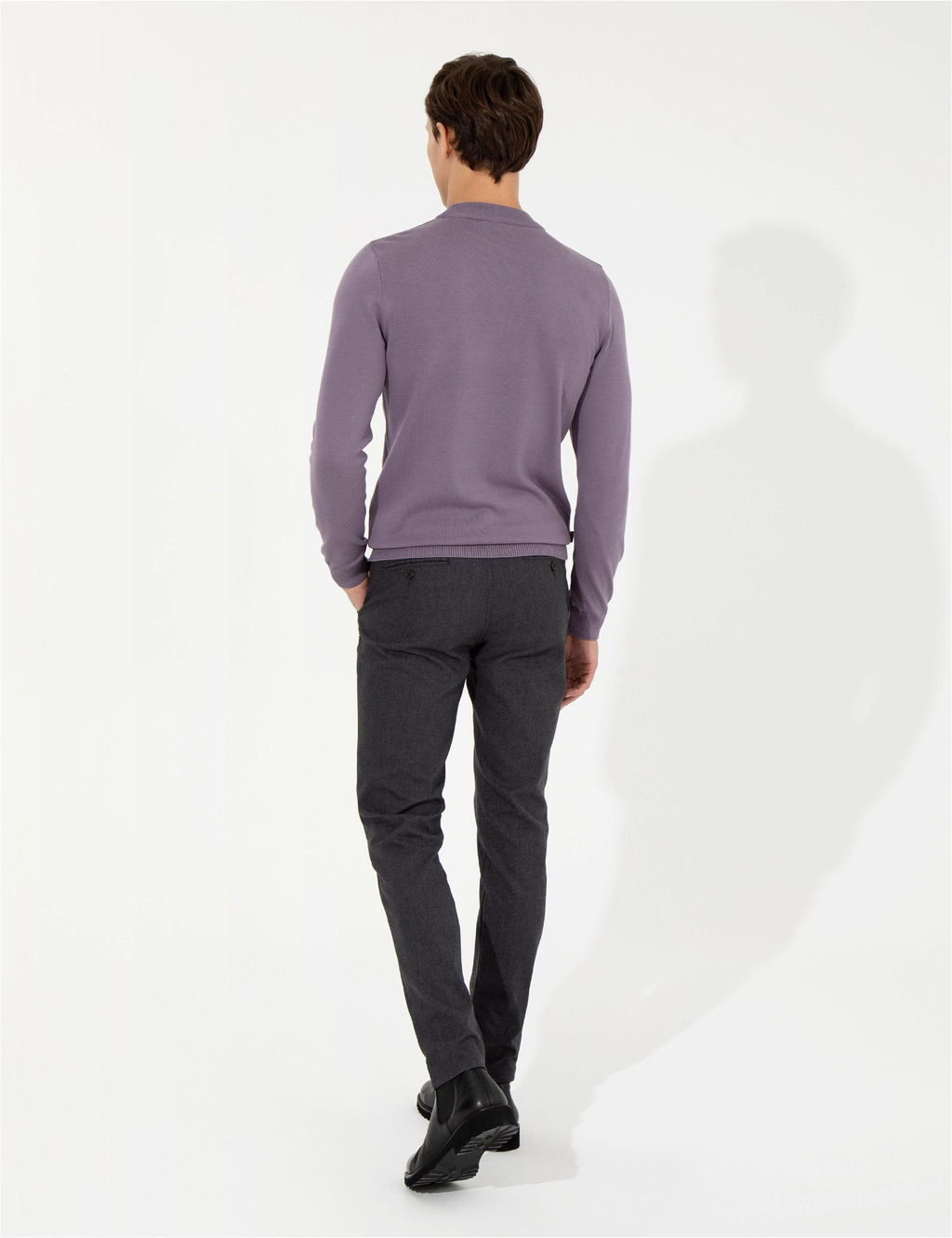 Koyu Gri Slim Fit Kanvas Pantolon