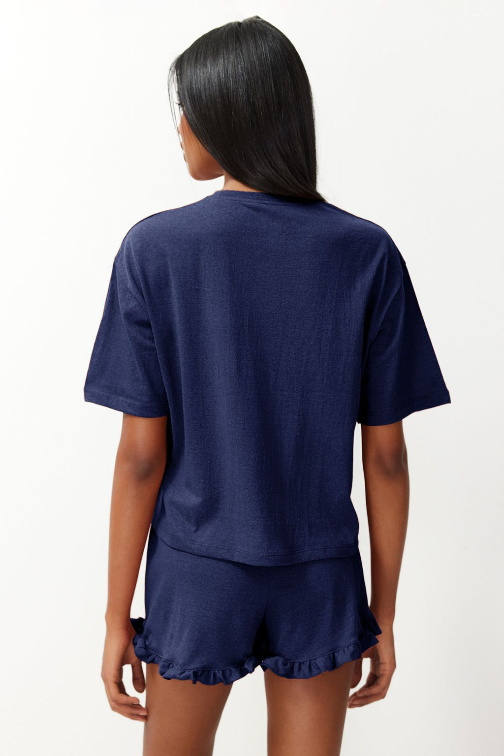 Trendyolmilla Pembe F?rf?rl? Bask?l? Sortlu Orme Pijama Tak?m? THMSS22PT0422  фото 49