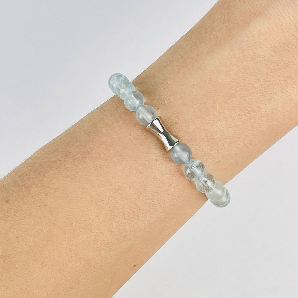 Браслет со вставкой из Аквамарина 18 см - Радуга самоцветов фото 2