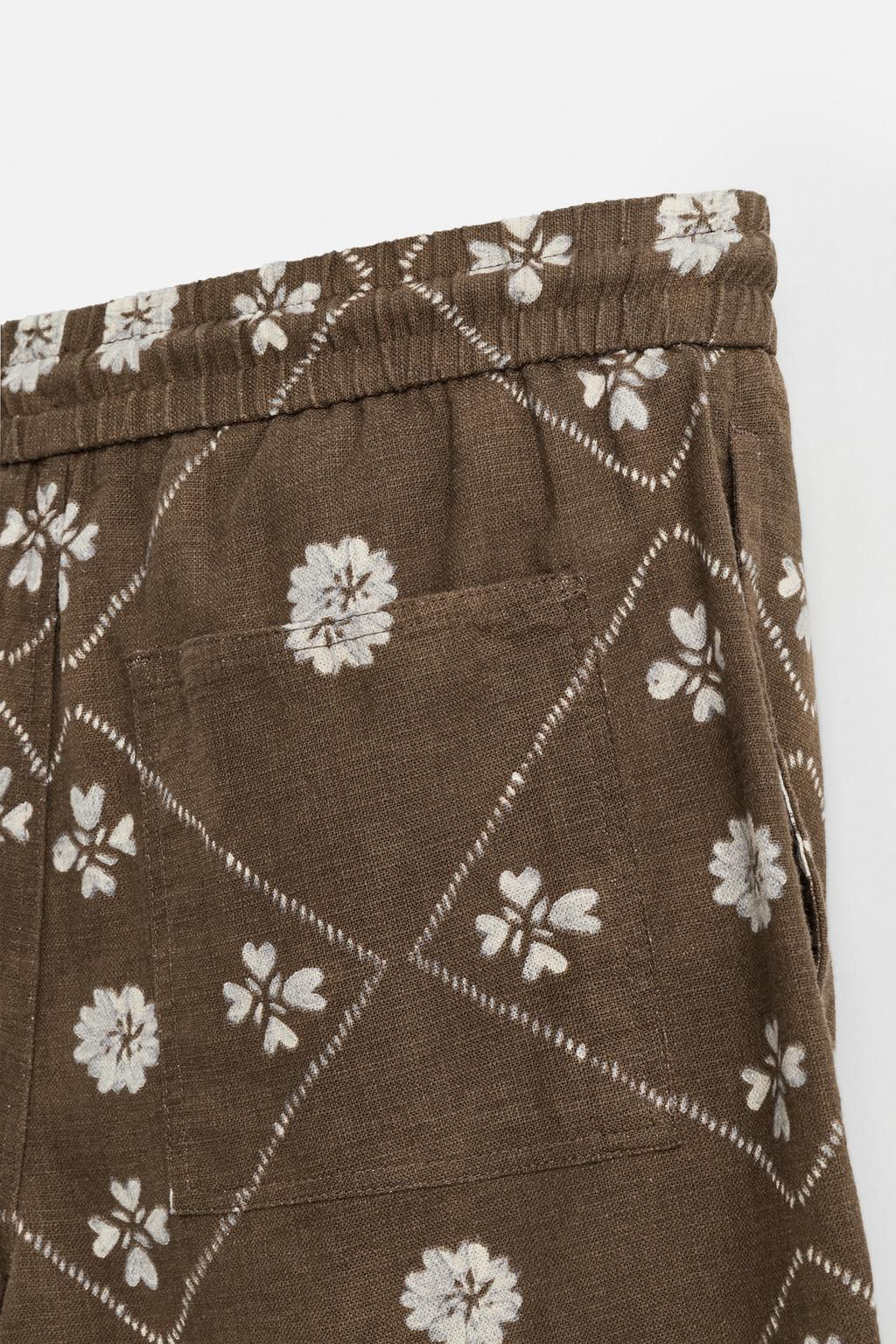 CONTRAST PRINT BERMUDA SHORTS - Zara фото 10