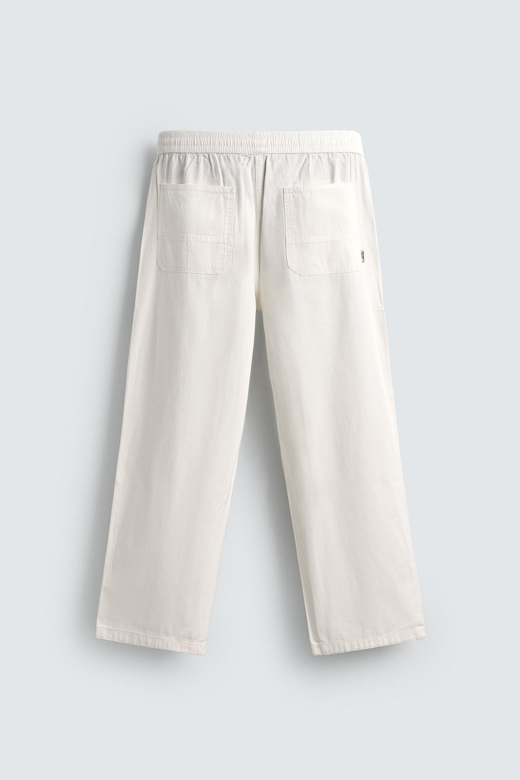 PANTAL?N RELAXED FIT ESPIGA / Blanco