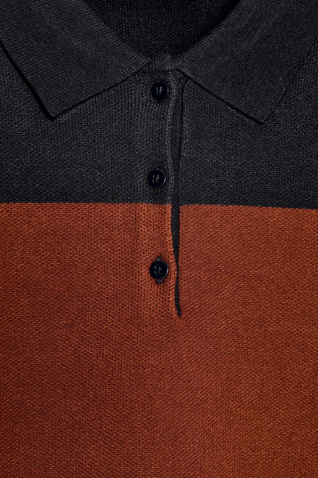 STRIPED KNIT POLO JUMPER - Zara фото 6