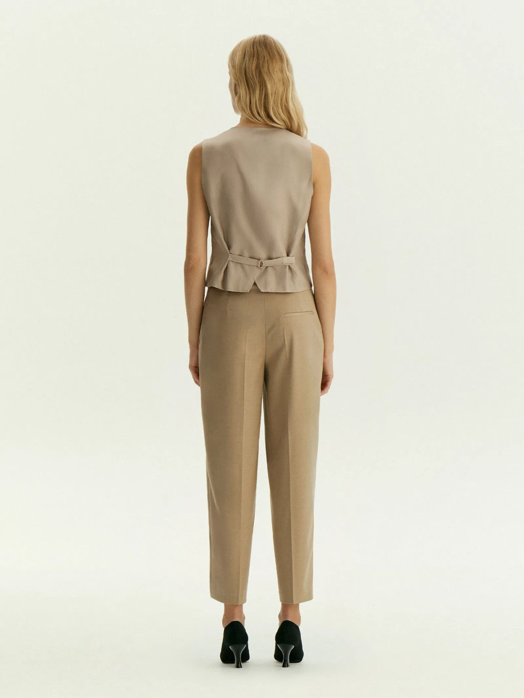 Однобортный жилет из костюмной шерсти, GL094/ant - Emka фото 7