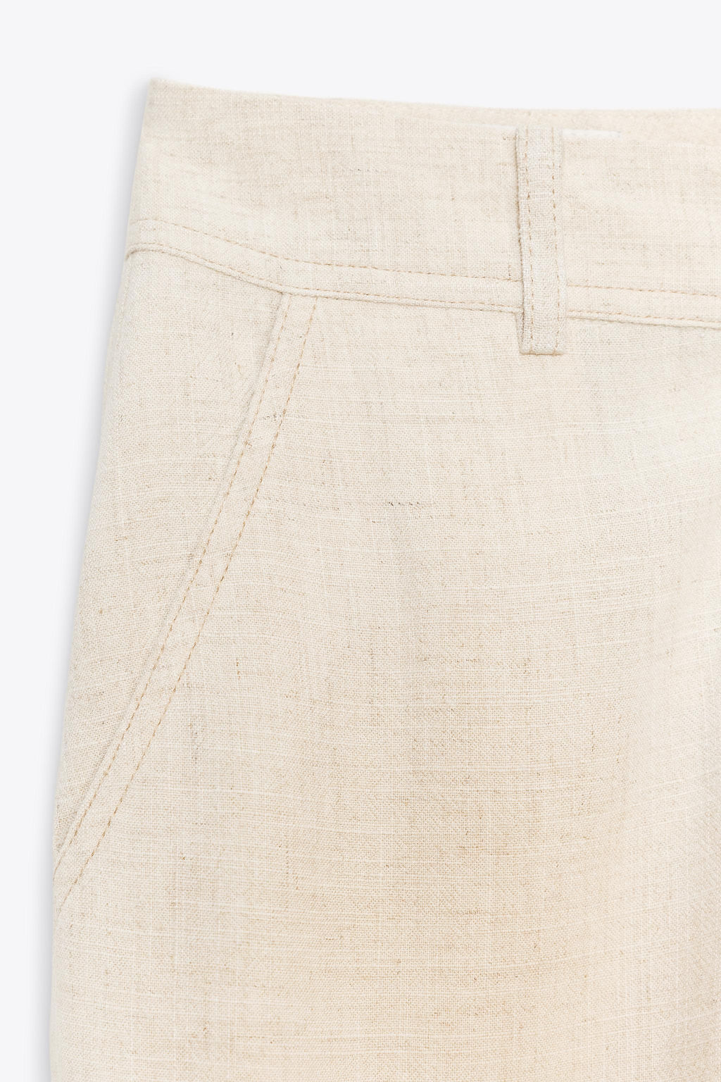 STRAIGHT-LEG LINEN BLEND TROUSERS - Zara фото 7