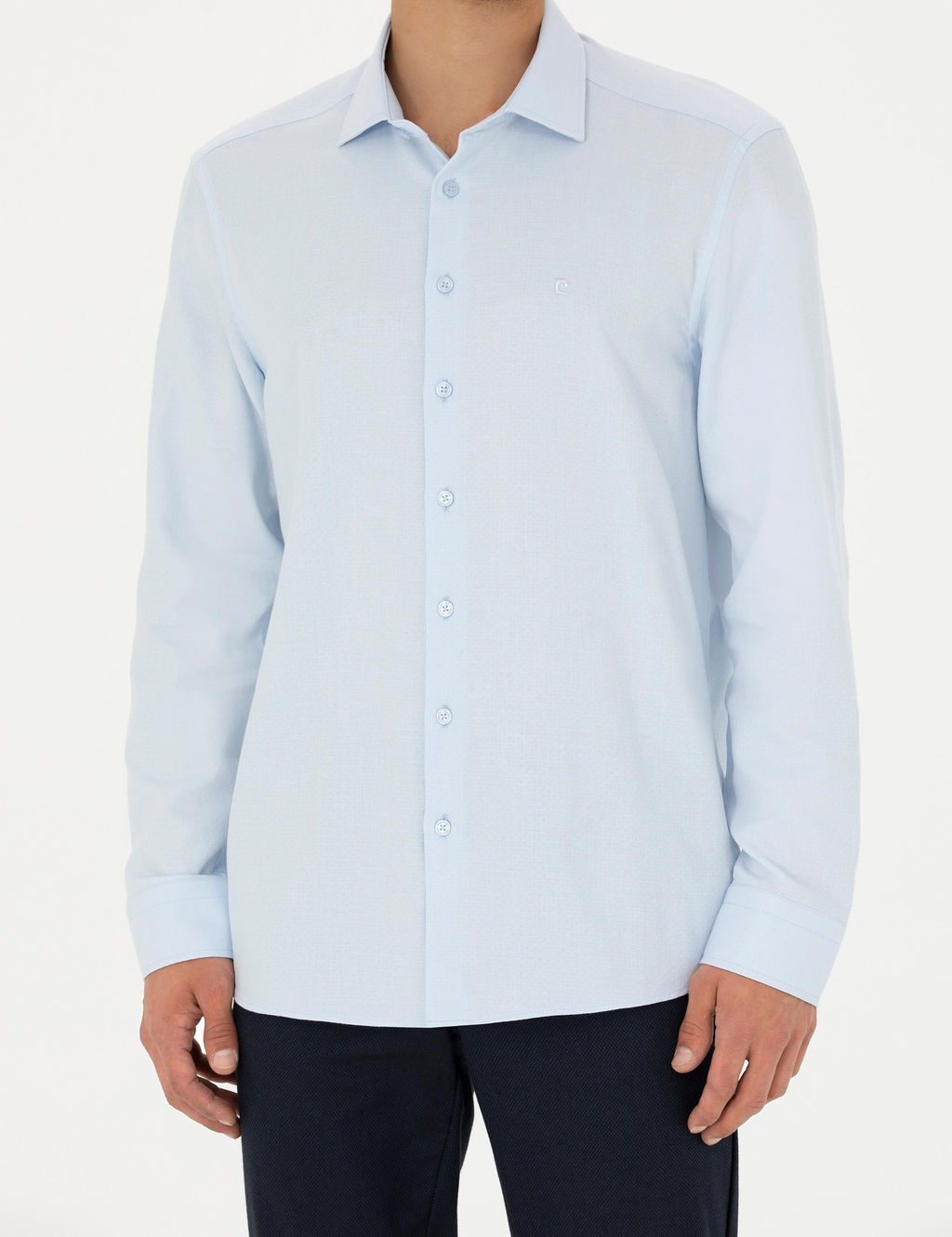 Рубашка Mavi Slim Fit светло-голубая
