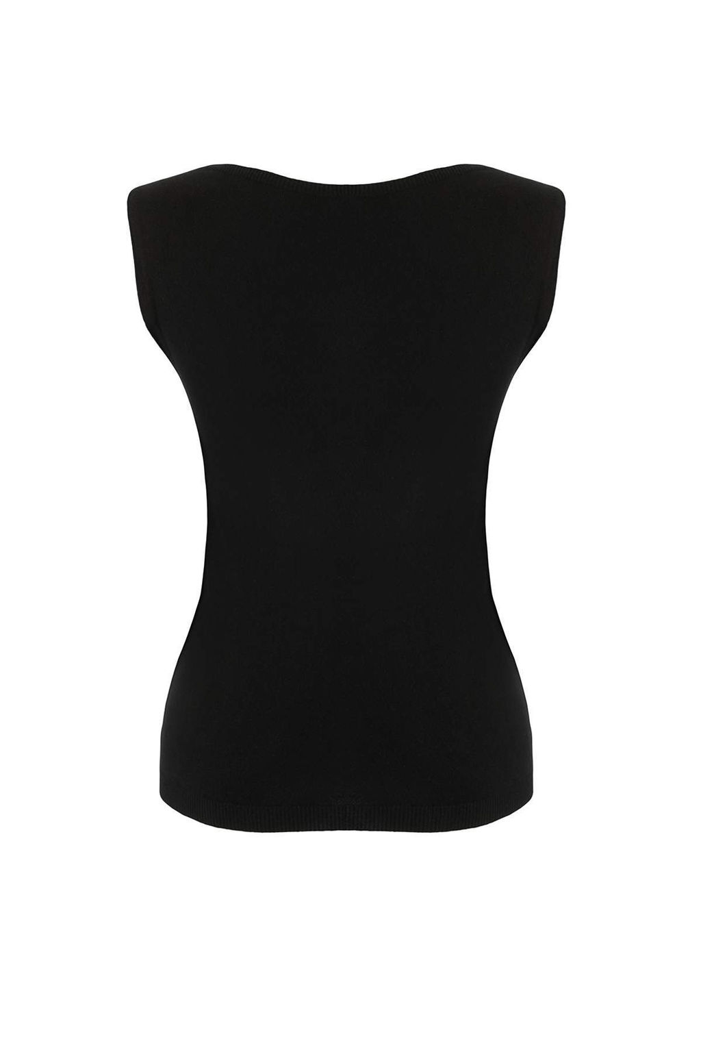 Siyah Triko Kay?k Yaka Tas Detayl? S?k Bluz TWOSS26BZ00309 - Trendyolmilla фото 2