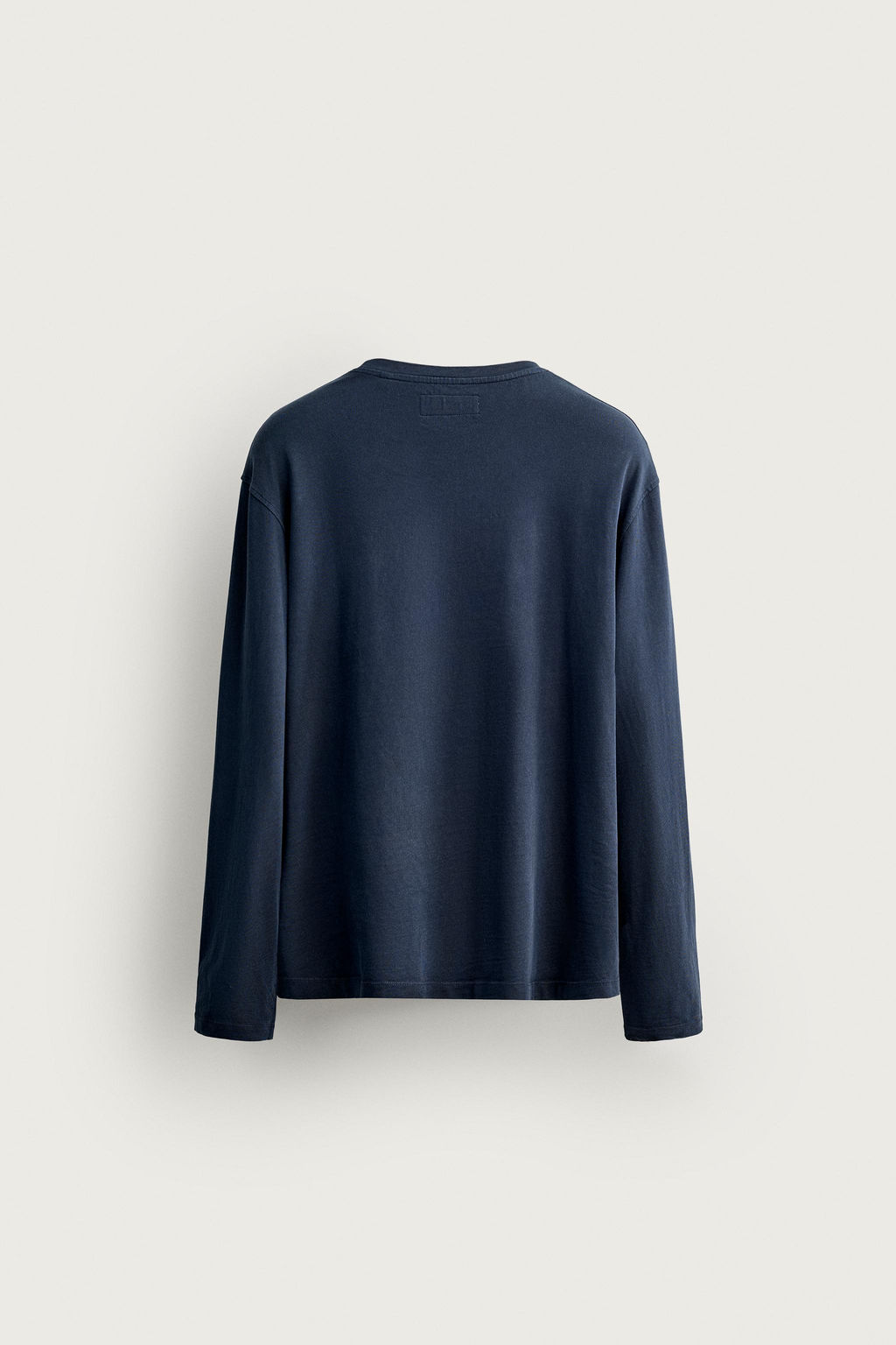 CAMISETA REGULAR FIT MANGA LARGA / Marino - Zara фото 8