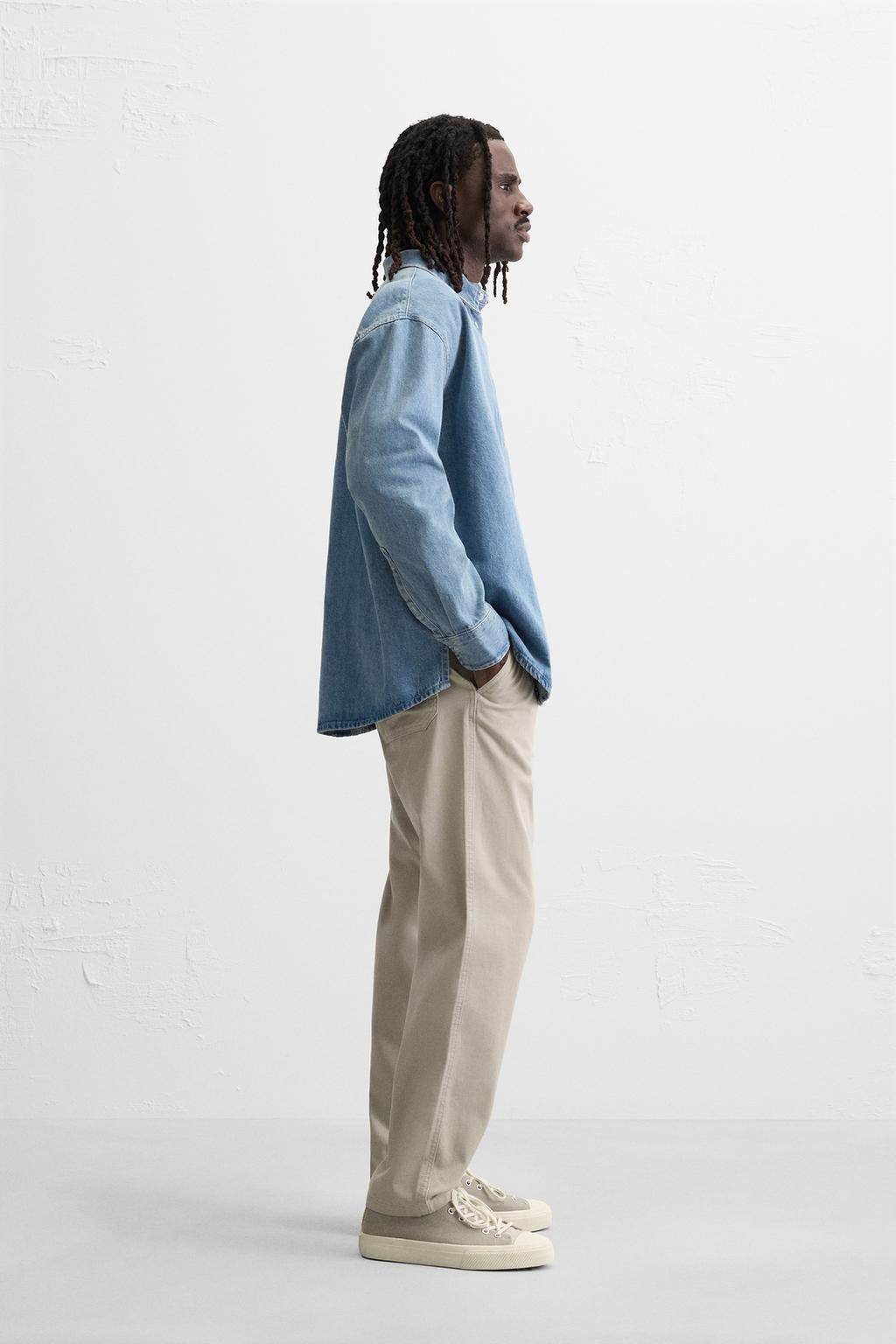 WASHED JOGGER WAIST TROUSERS - Zara фото 4