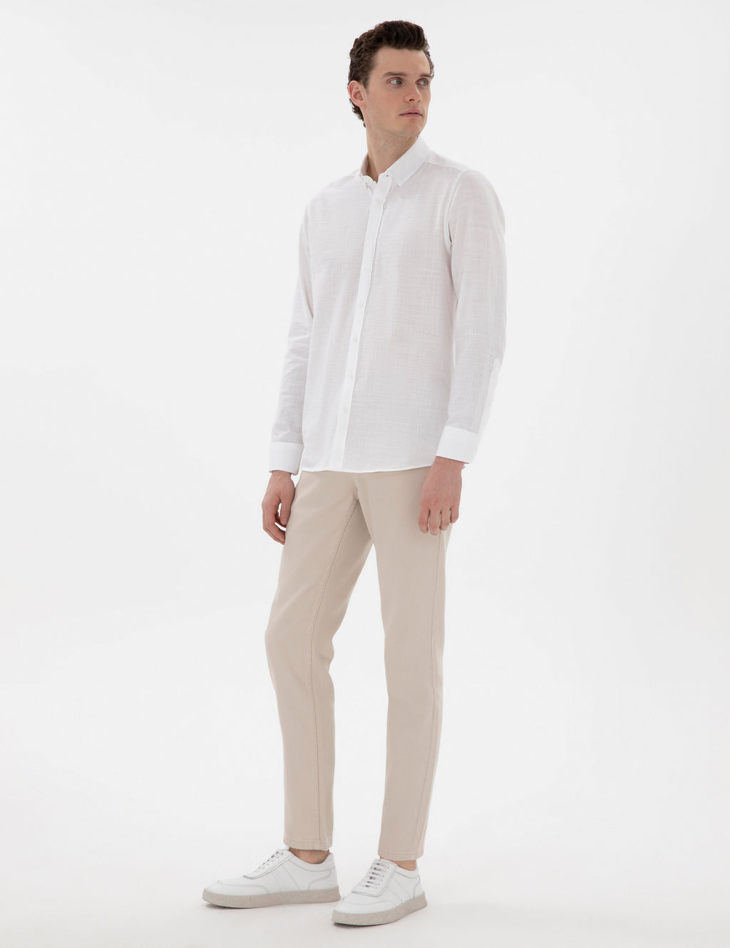 Bej Slim Fit Jean Pantolon