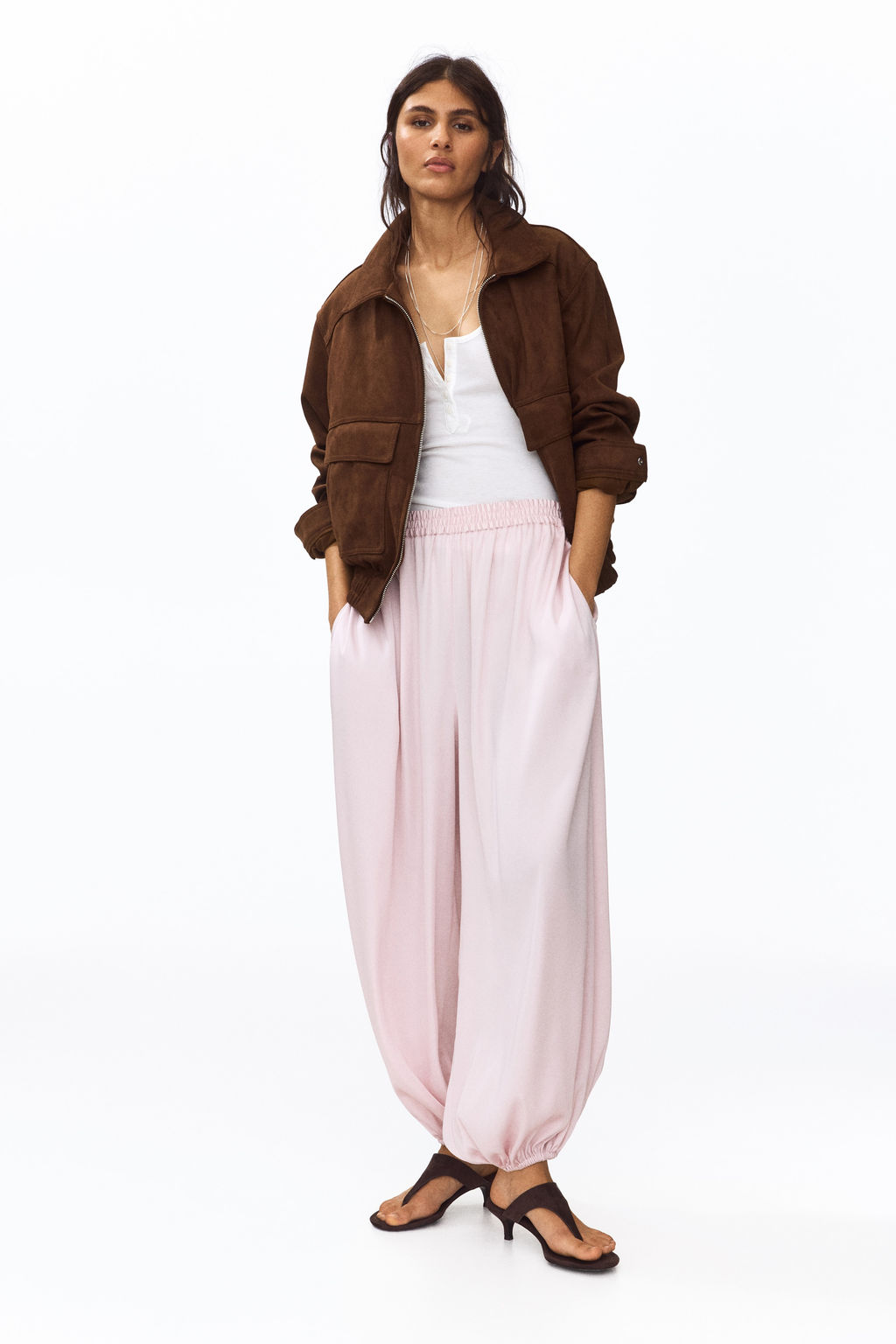 Pantal?n globo de sat?n - H&m фото 5