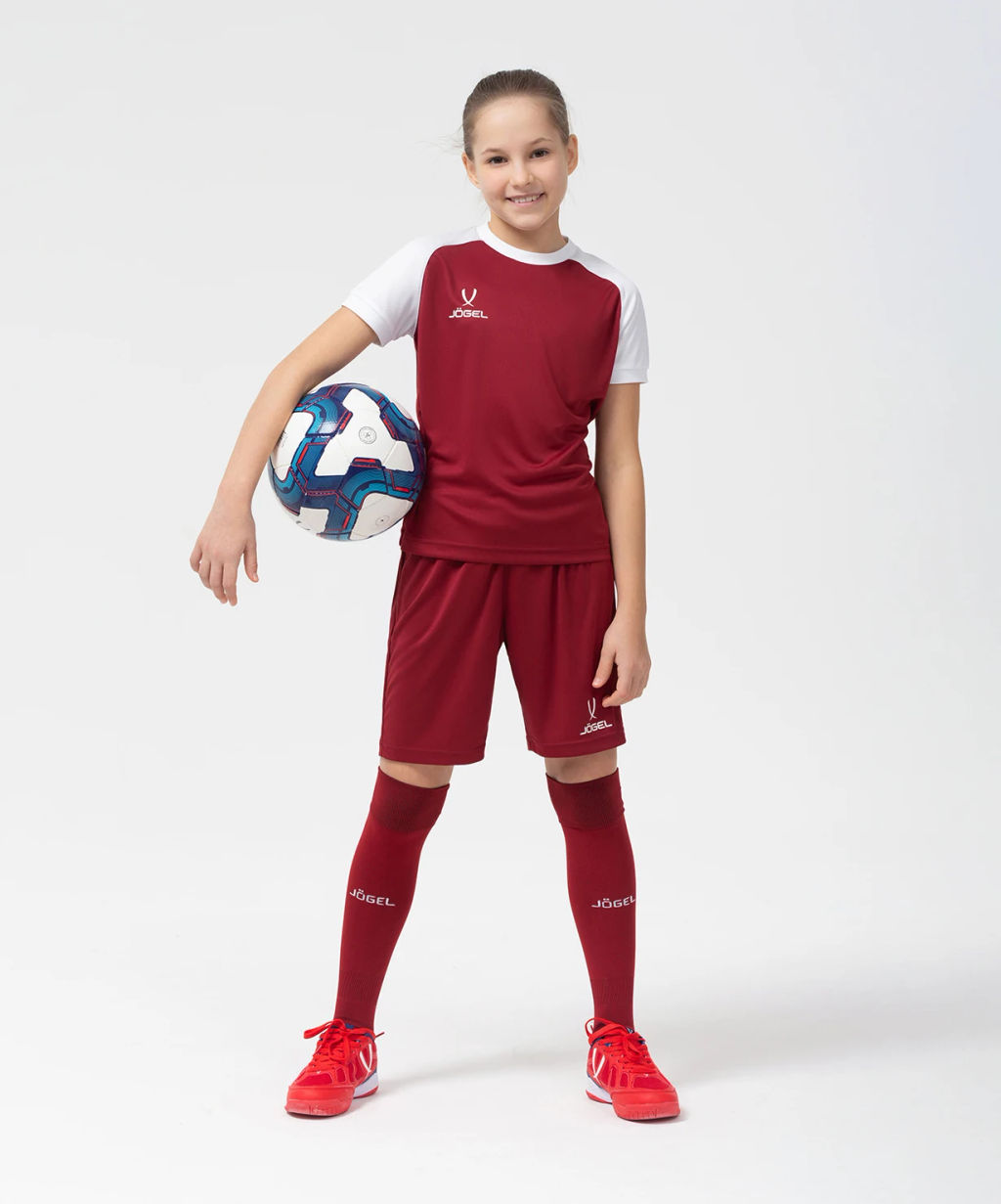 Шорты игровые JOGEL CAMP Classic Shorts, гранатовый/белый, детский