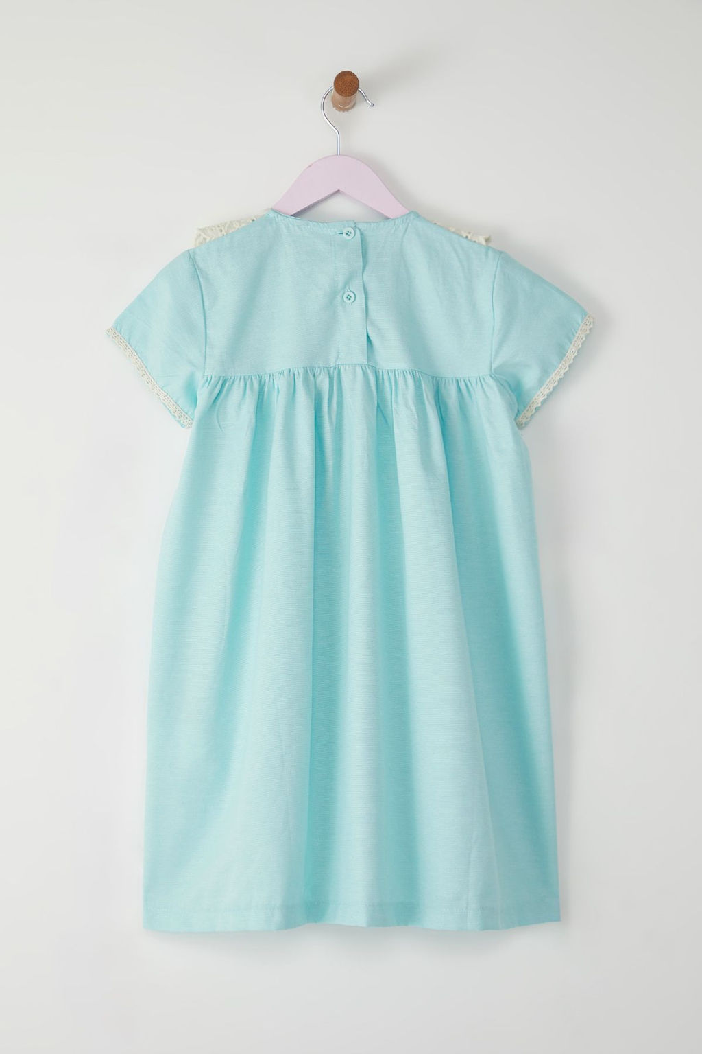 Pembe K?z Cocuk Pamuklu Brode Detayl? K?sa Kol Mini Orme Elbise TKDSS25EL00020 - Trendyolmilla фото 7